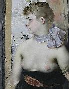Henri-Lucien Doucet Jeune fille au ruban USA oil painting artist